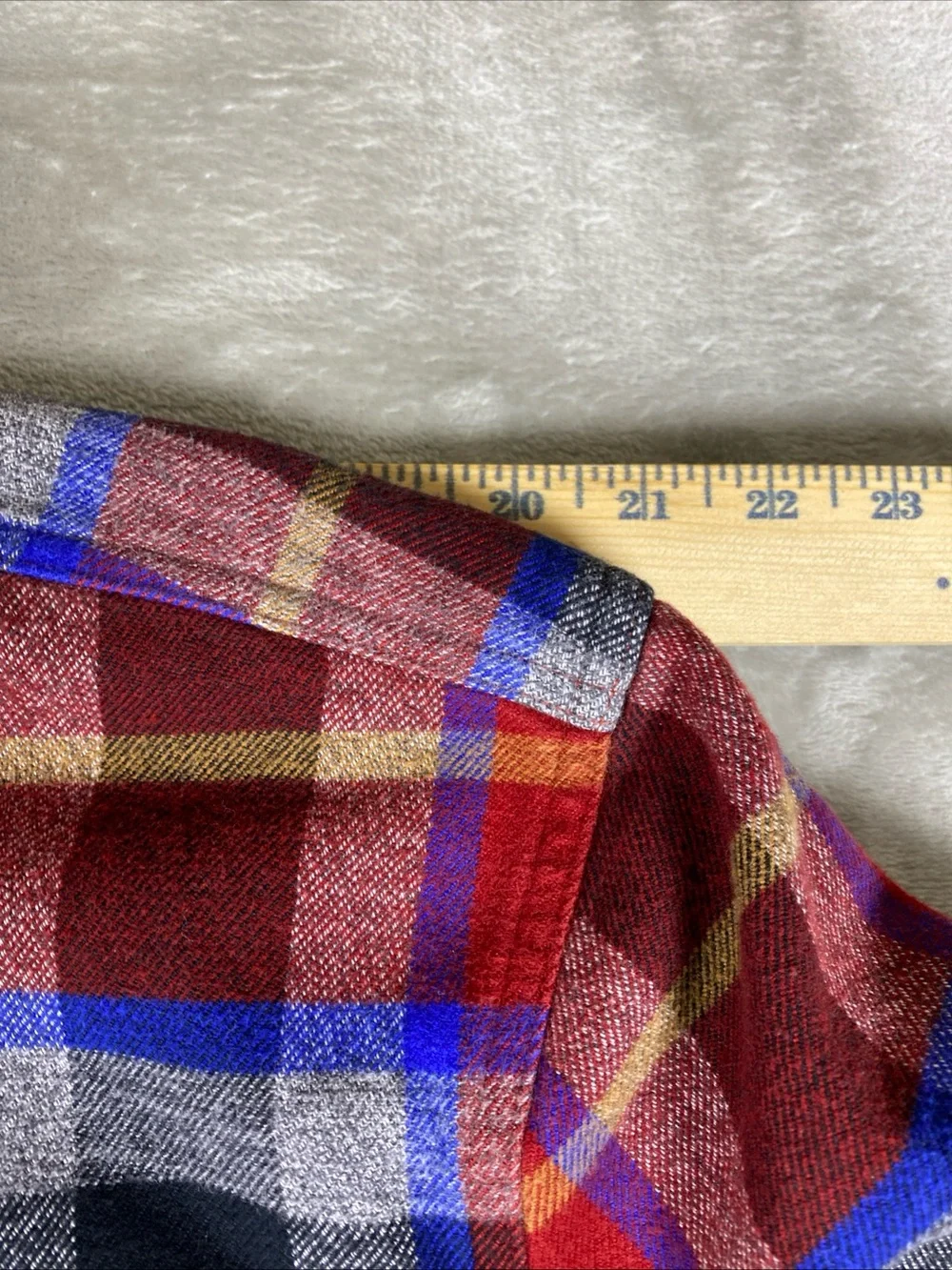 Lot‎ Of Two The North Face Men’s 2XL Plaid Flannel Shirt Red Blue+Green Navy